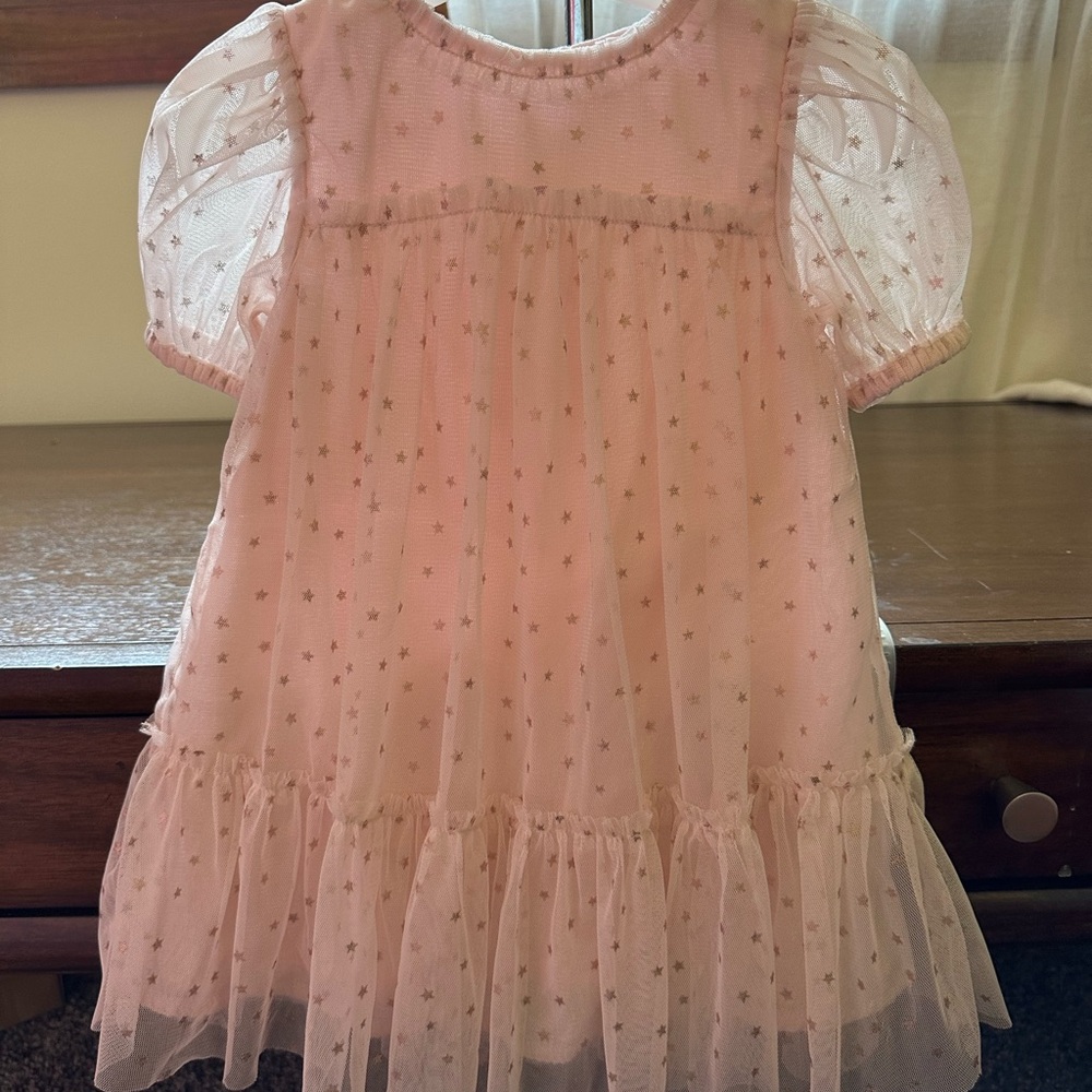 Pink Star Patterned Dress